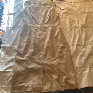 Ann Taylor Professional Khaki Shift Dress